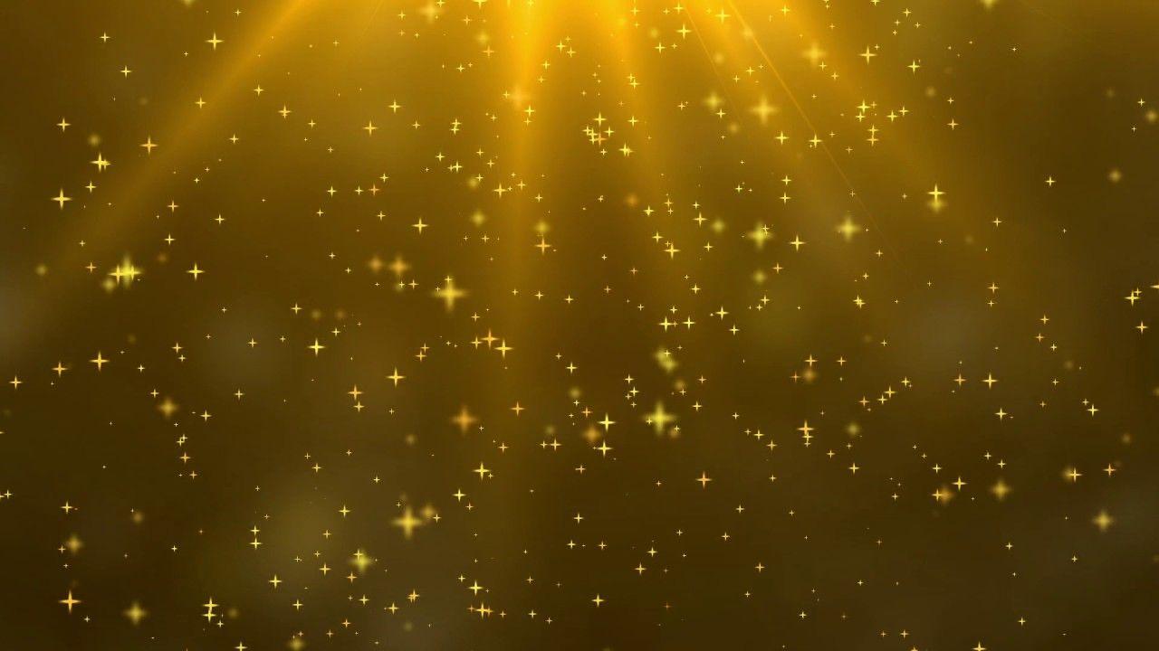 Free Footage Background Gold star and Lights 01