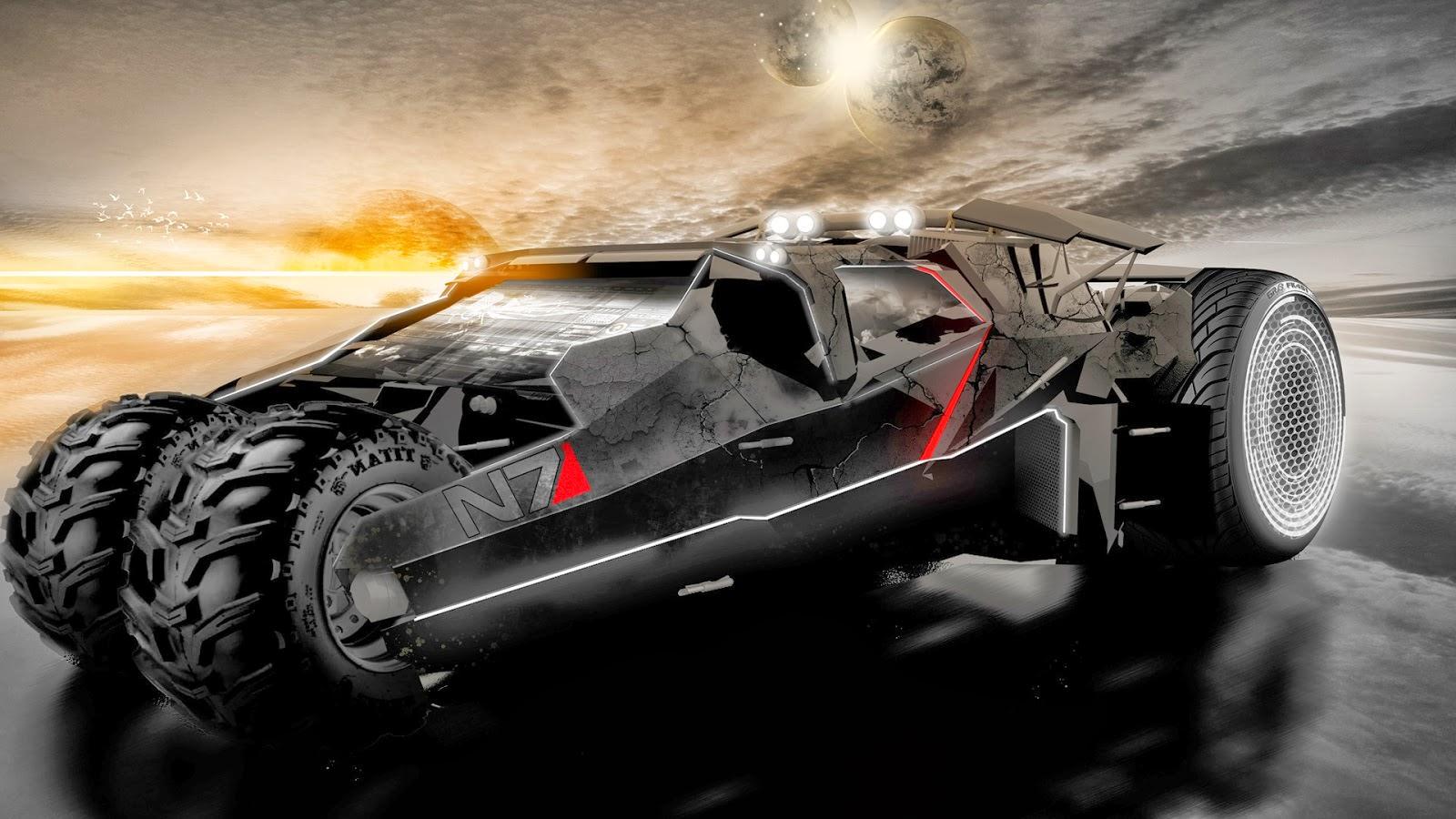 Mass Effect N7 Car Game. Full HD Desktop Wallpaper 1080P