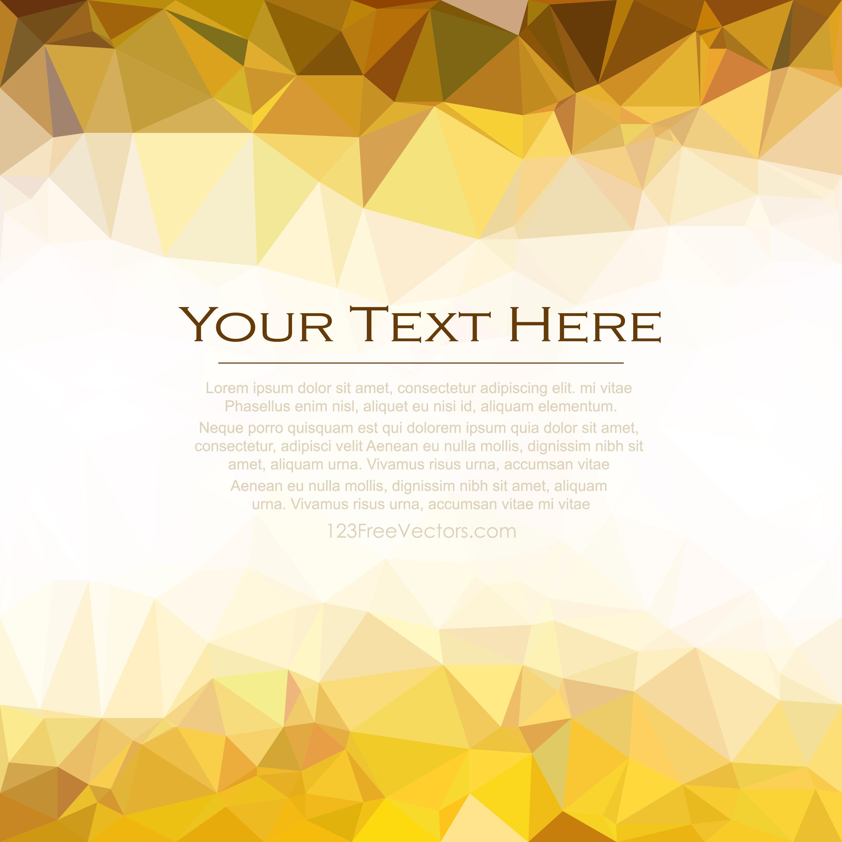 Polygonal Triangular Light Golden Background Clip ArtFreevectors