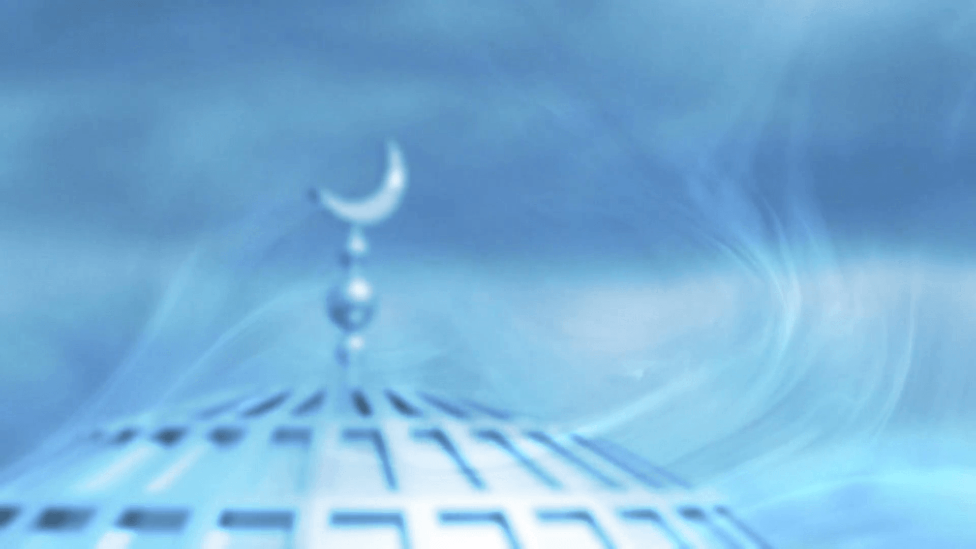 Islamic background with modern mosque silhouette. Looped animation