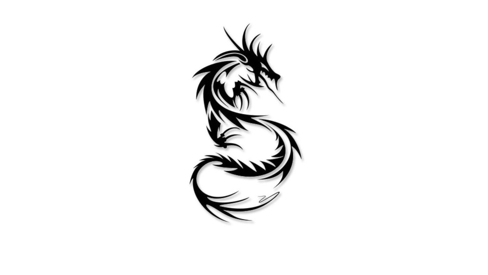 DRAGON art black tattoo wallpaperx1080