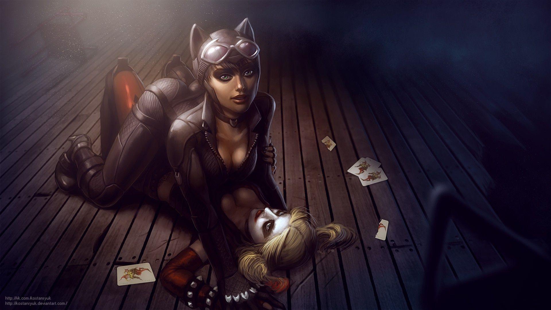 Heroes comics Catwoman hero Harley Quinn hero Warriors Fantasy Girl