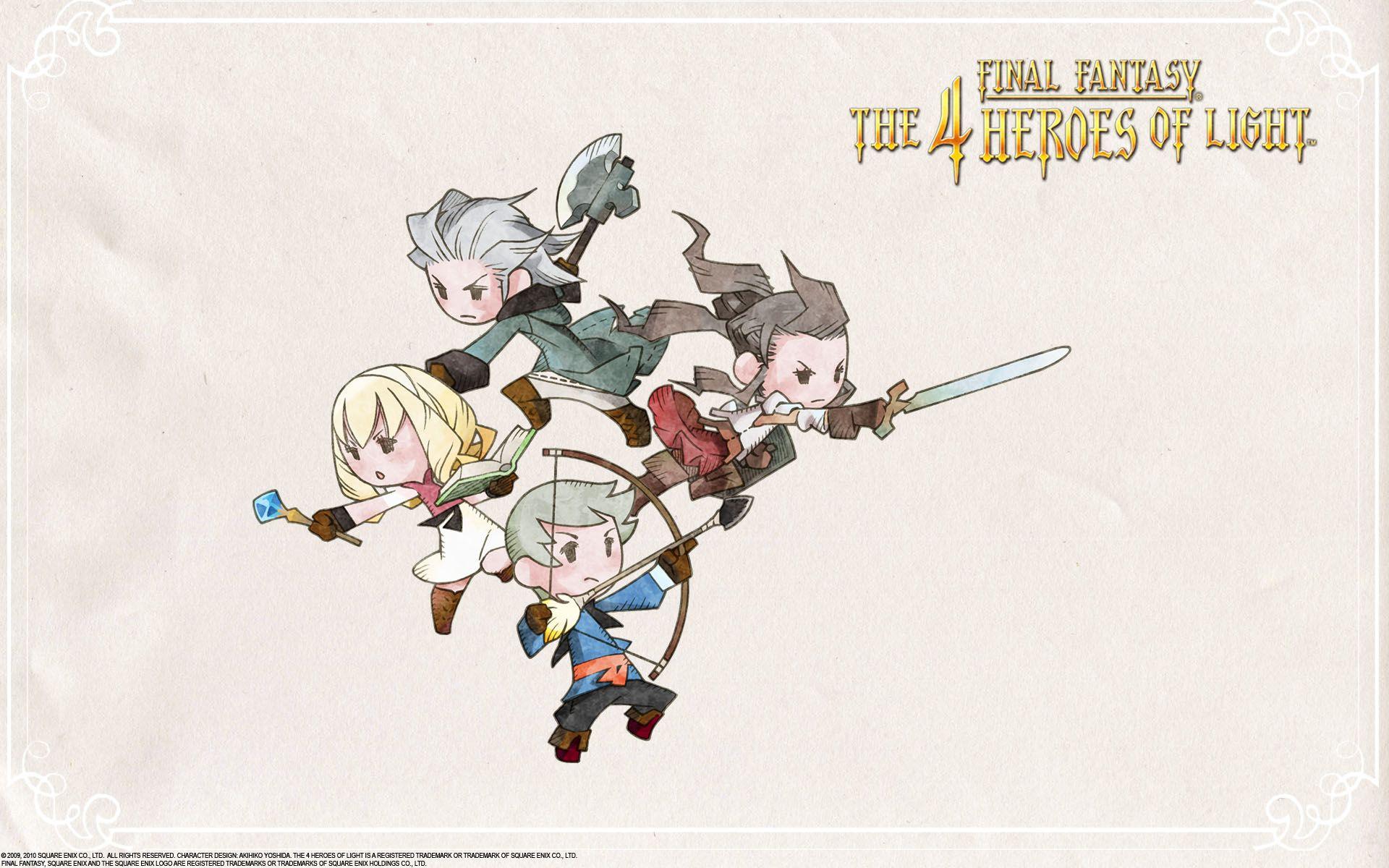 Final Fantasy: The 4 Heroes of Light. Wallpaper. The Final Fantasy