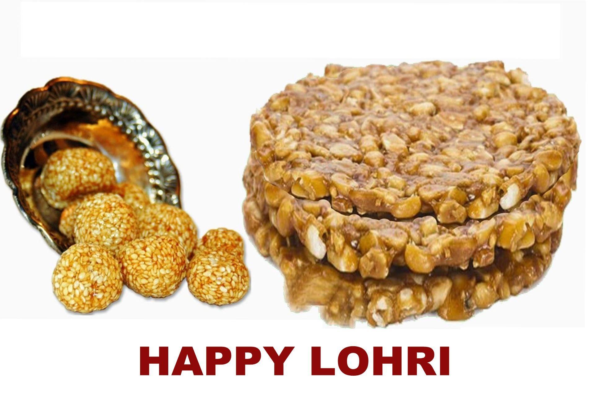 Happy Lohri Gajak And Til Ladoo Wallpaper