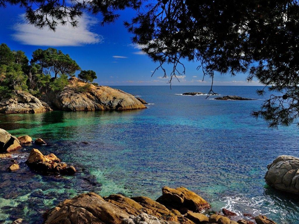 Sea Rock Coast Spain HD Wallpaper