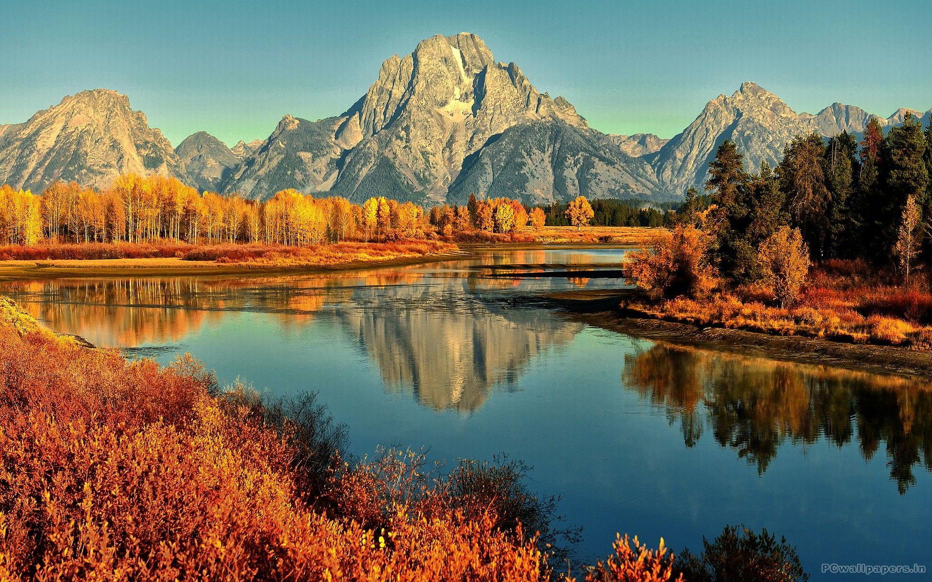 fall desktop wallpaper mountains