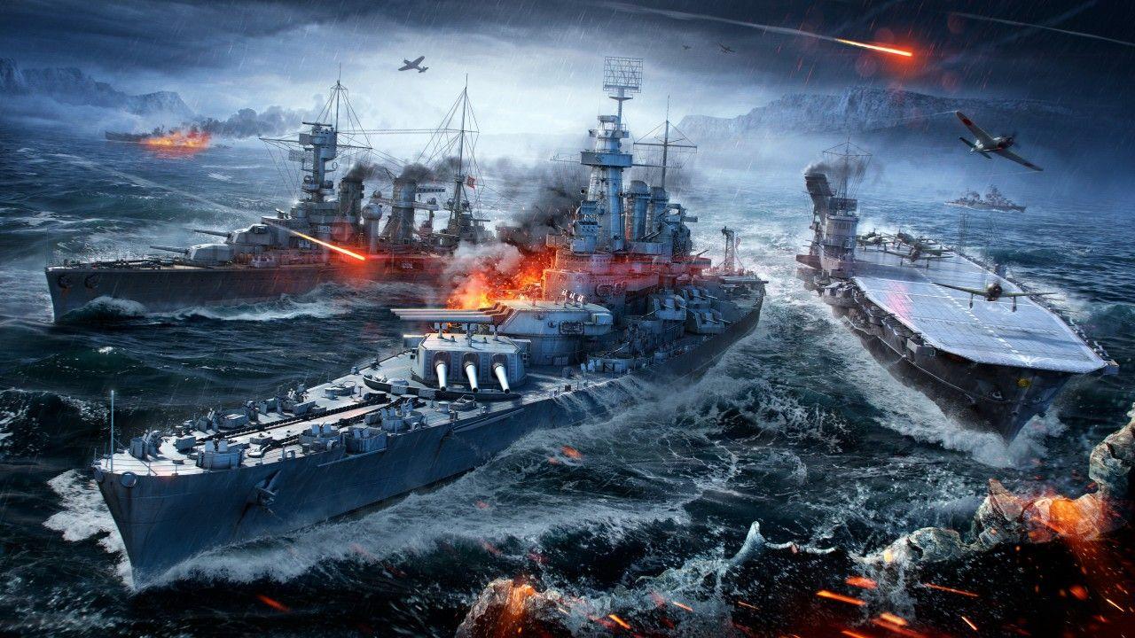 Wallpaper World of Warships, Naval Battles, HD, 5K, Games