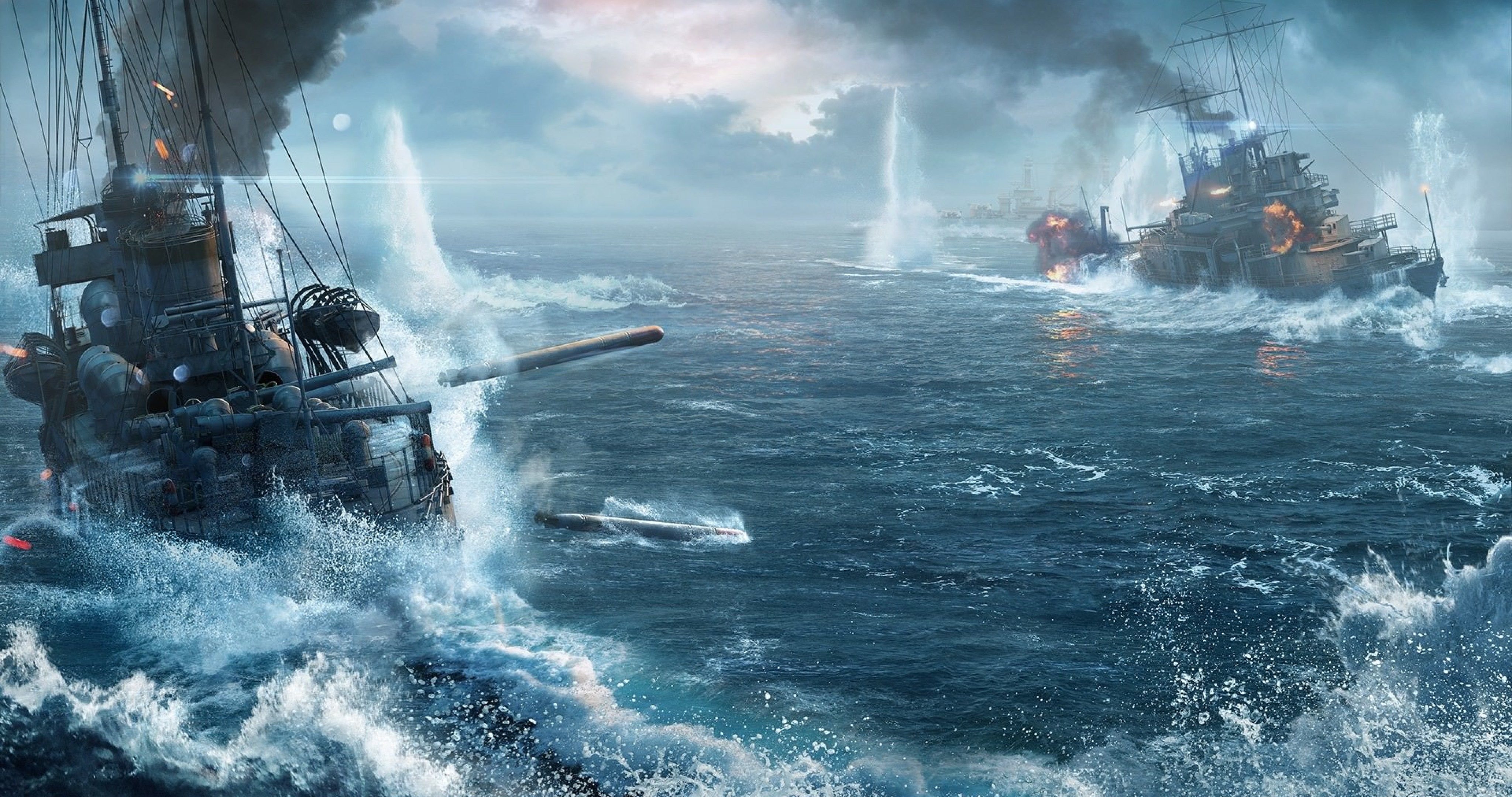 world of warships battle 4k ultra HD wallpaper. ololoshenka. World