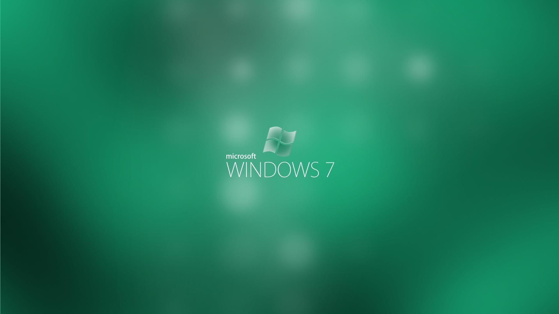 Microsoft Windows 7 Green Background Widescreen and HD background