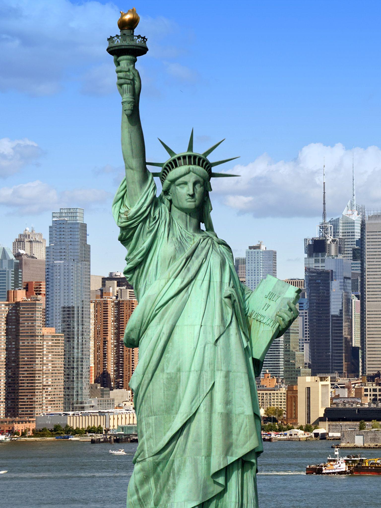 Photos Statue of Liberty New York City USA Cities Houses 1536x2048