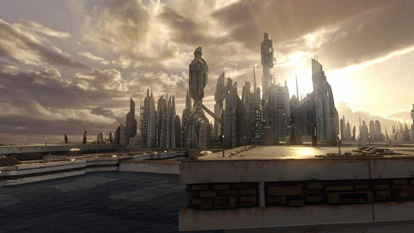 Destroyed Futuristic City