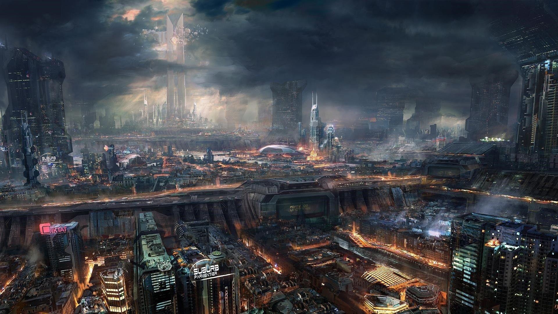 Futuristic City Wallpaper 1920x1080