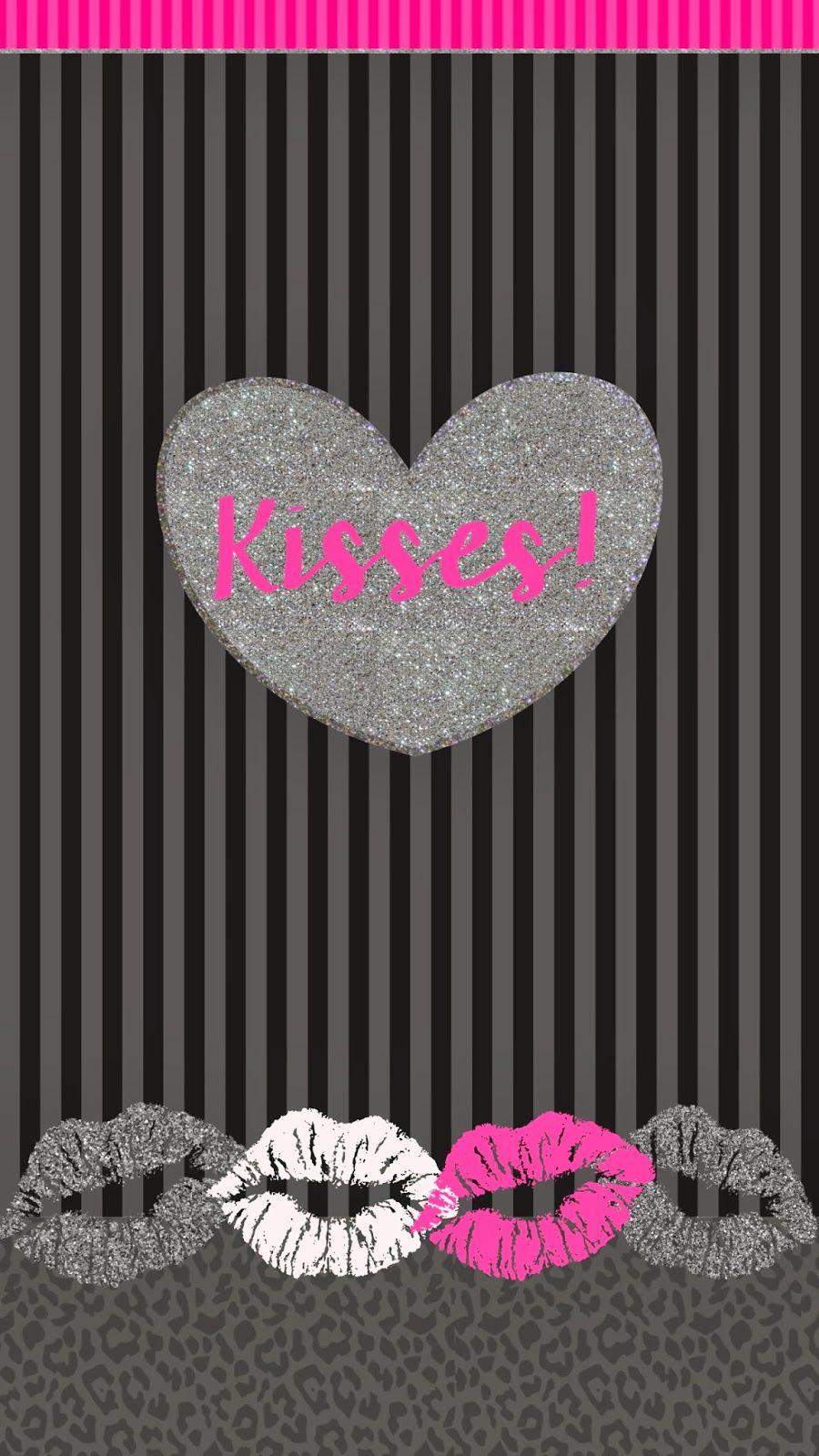 Pretty Walls: Kisses freebie. Even my phone wants to look cute