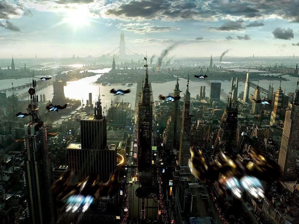 world wallpaper: Futuristic city wallpaper