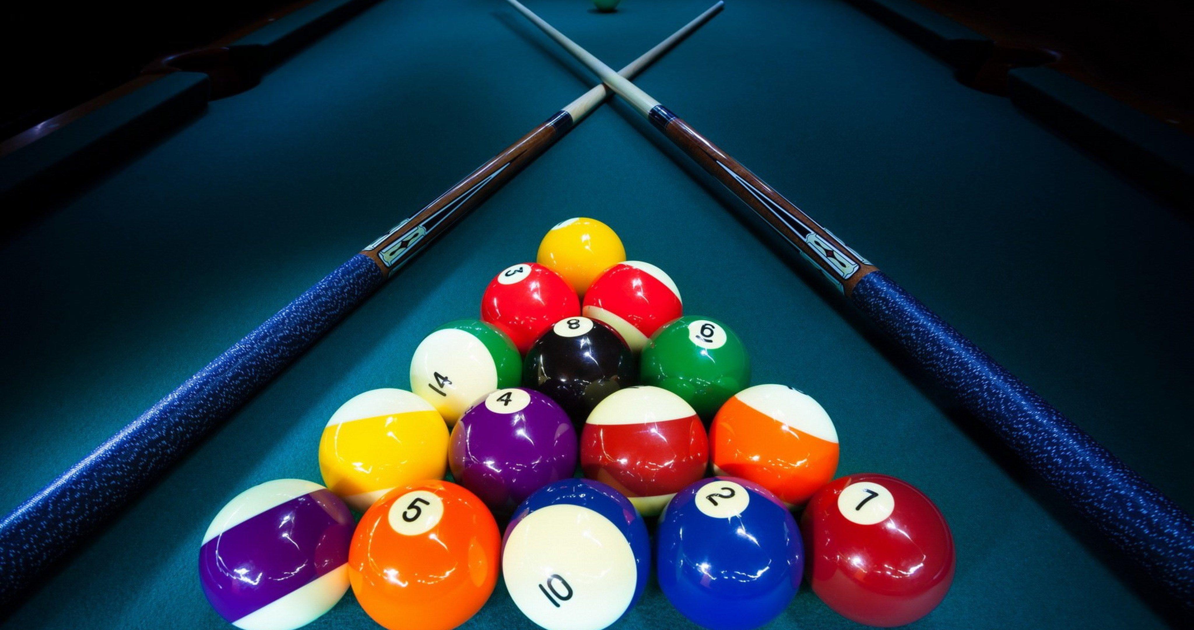 pool balls 4k ultra HD wallpaper