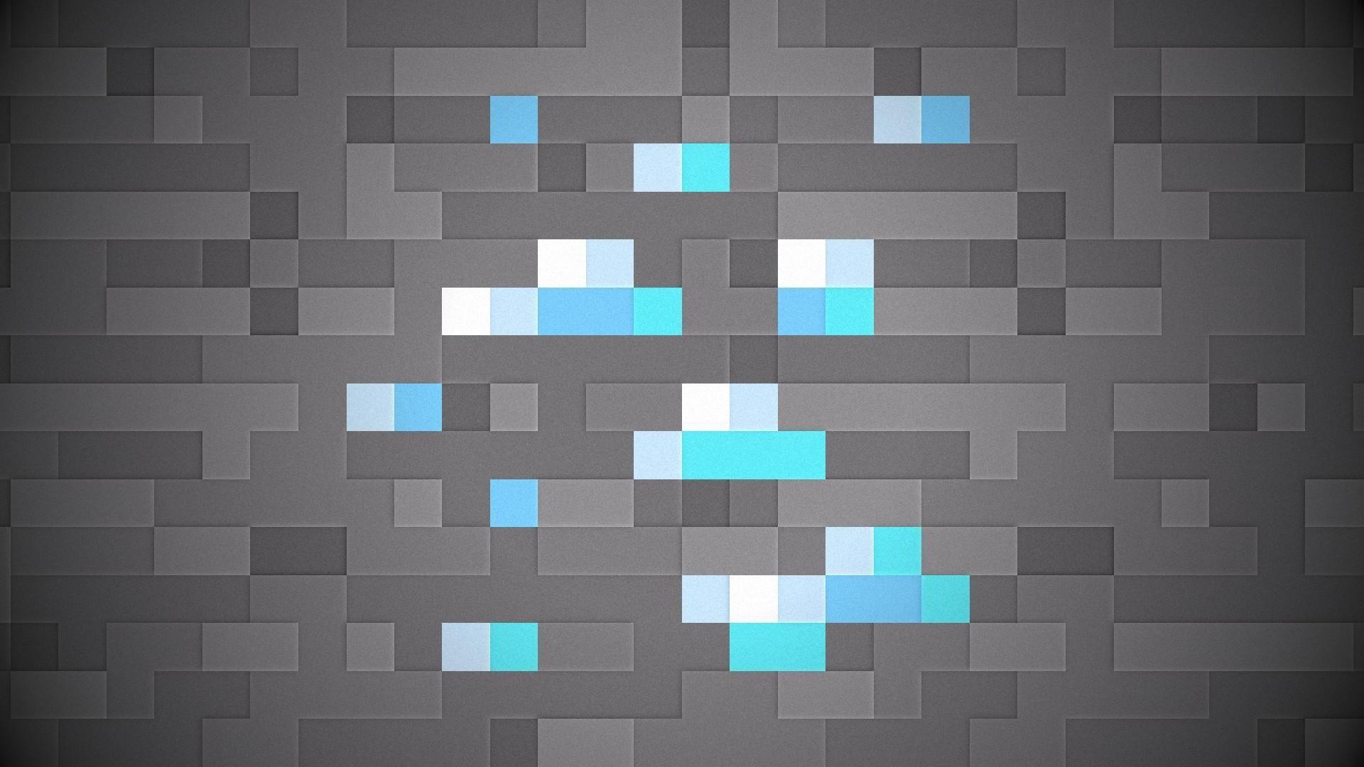 Minecraft Pixel Art 8 Bit Diamond Wallpaper
