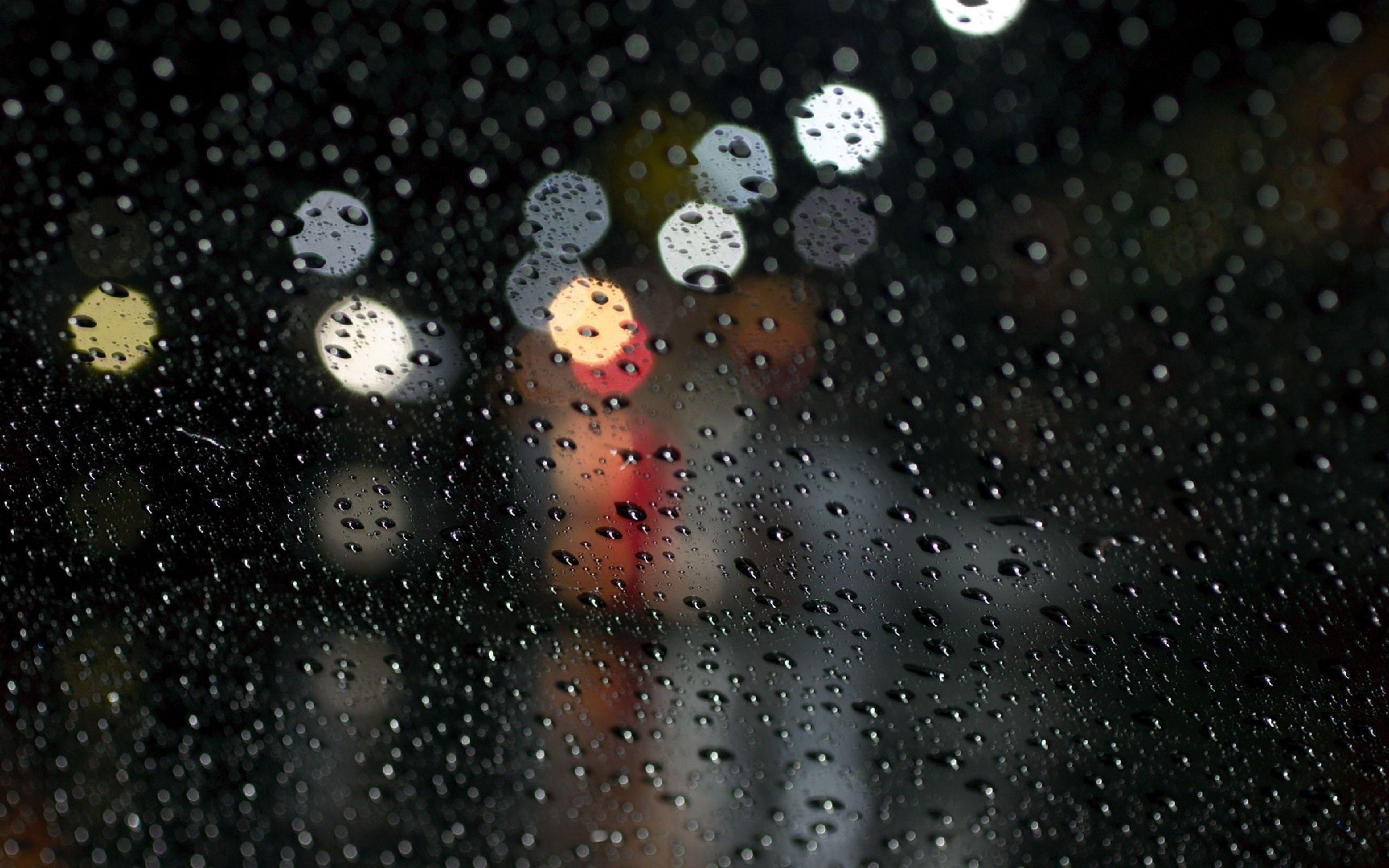 Wallpaper. Rain, Mac laptop