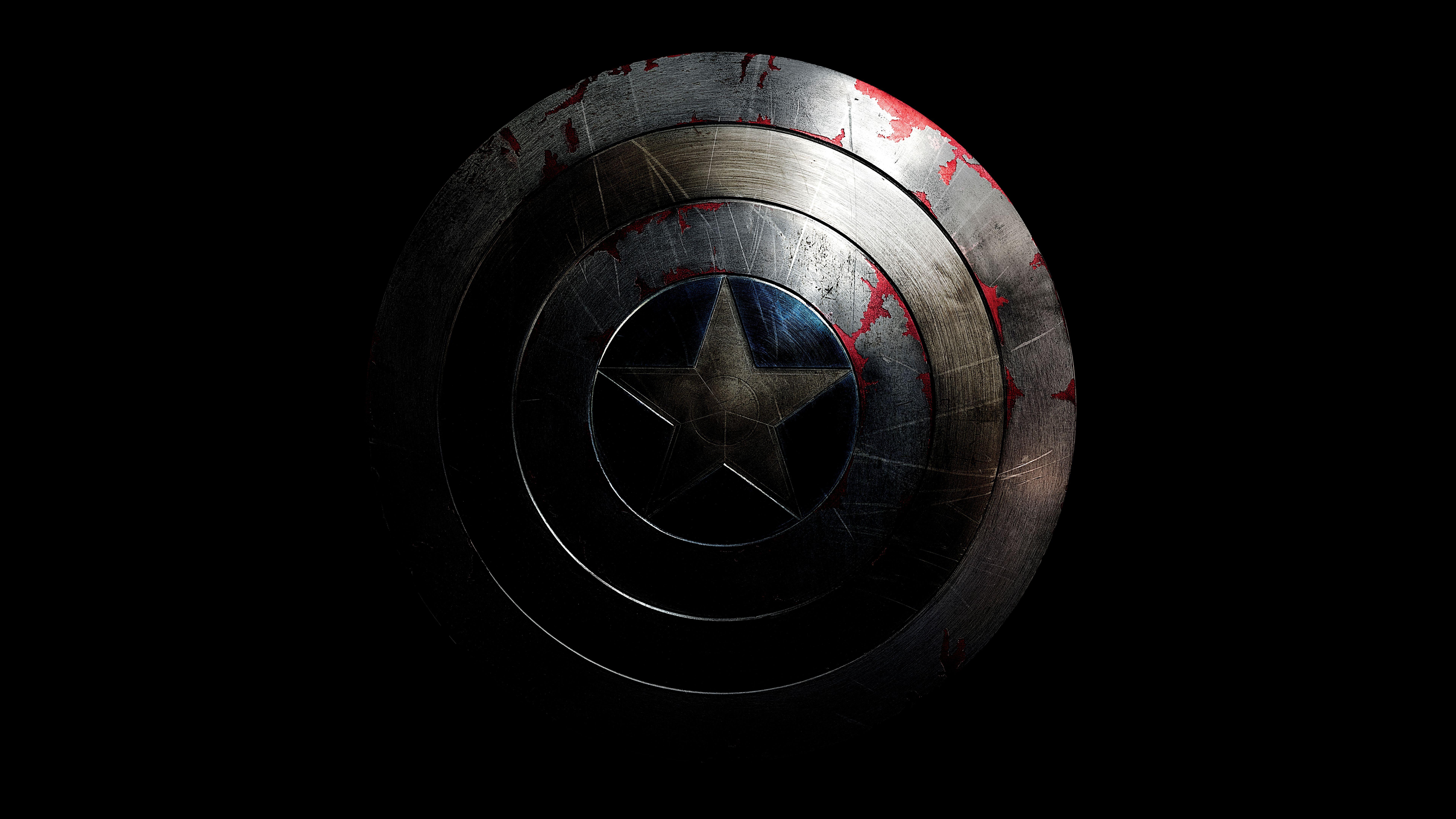 Wallpaper Captain America, Shield, Marvel Comics, 4K, 8K, Movies