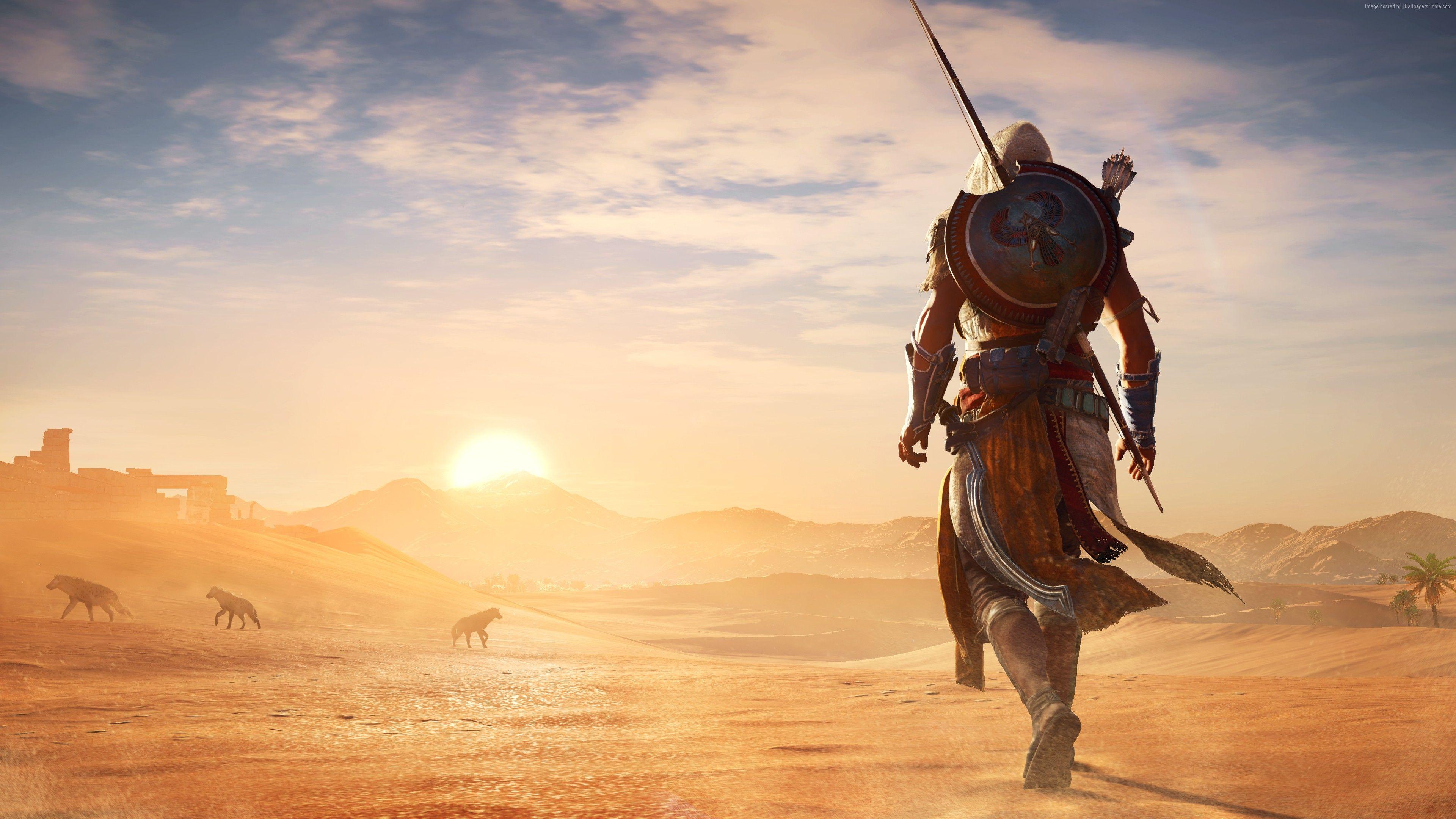 Assassins Creed Origins Bayek Desert 4K Wallpaperp Wallpaper
