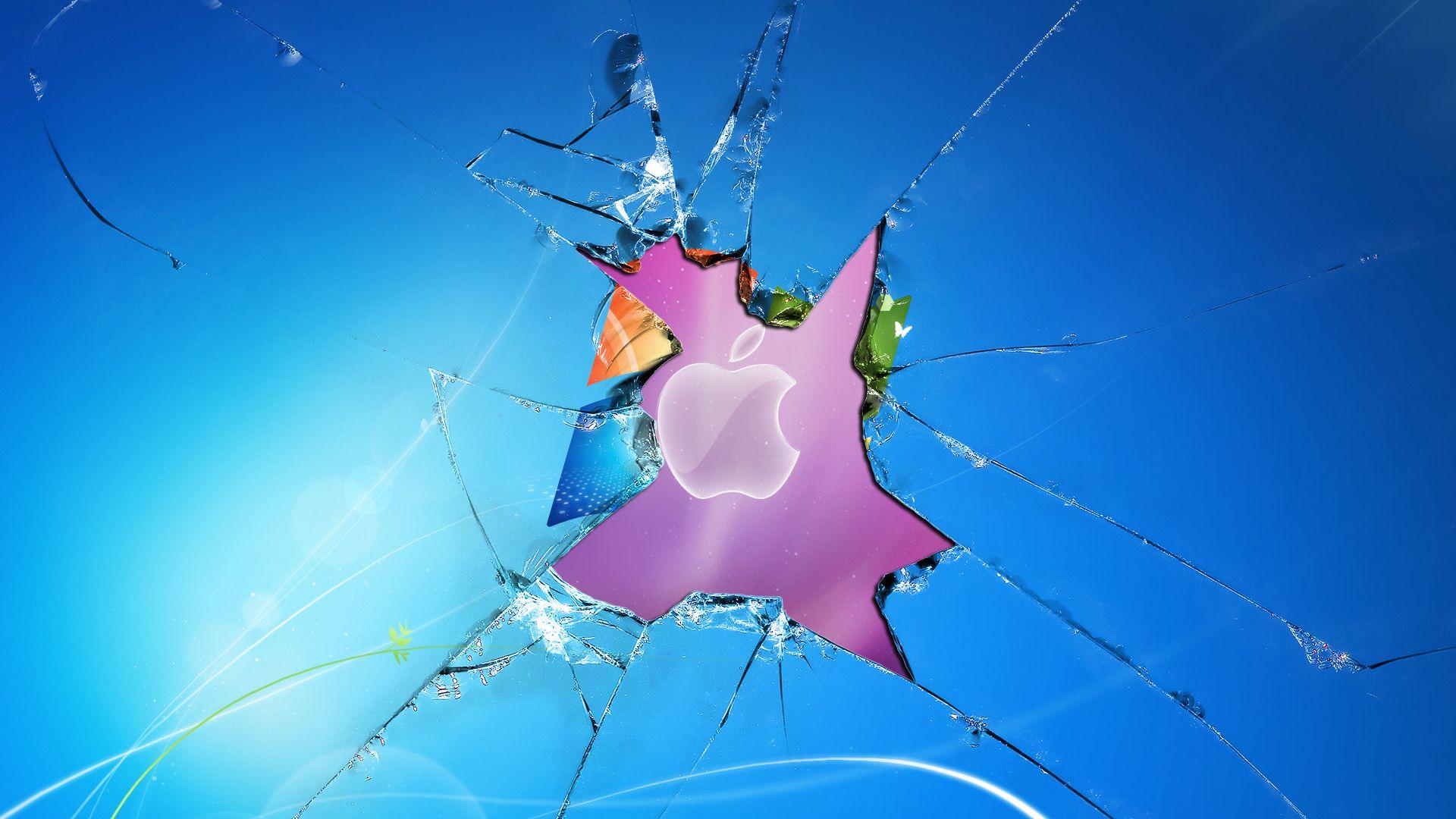 Apple Broken Windows Wallpaper Wallpaper