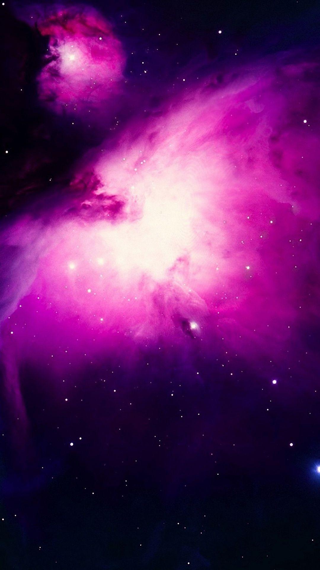Pink Galaxy Space iPhone 6s Wallpaper HD