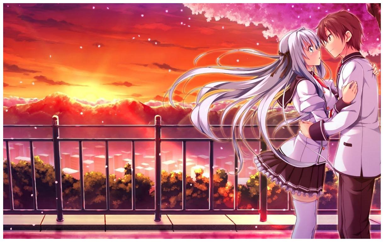 Romantic & Emotional Couples Anime Full HD Wallpaper