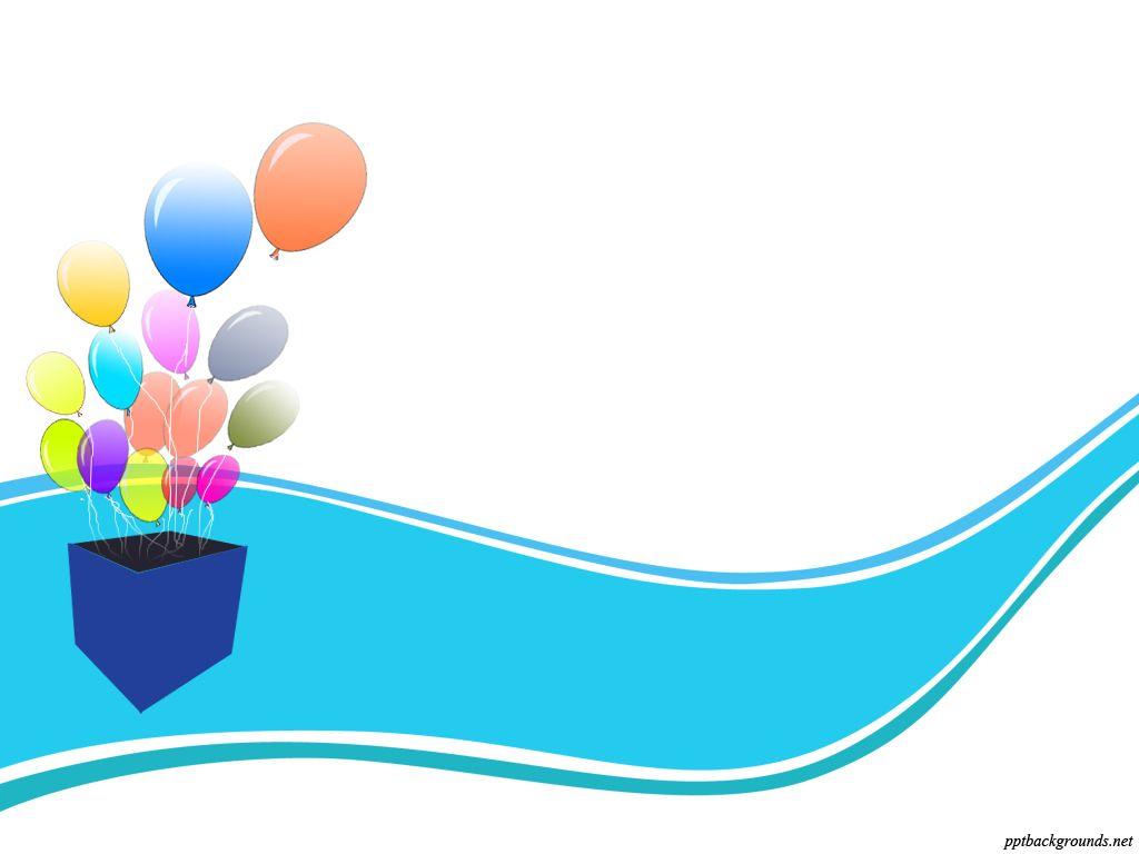 Free Box With Balloons Background For PowerPoint