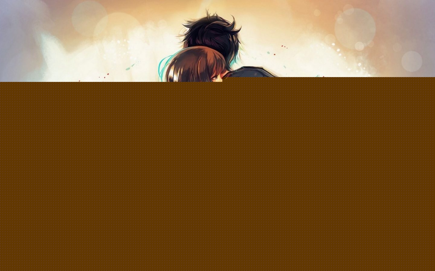 Hug Anime Couple HD Wallpaper