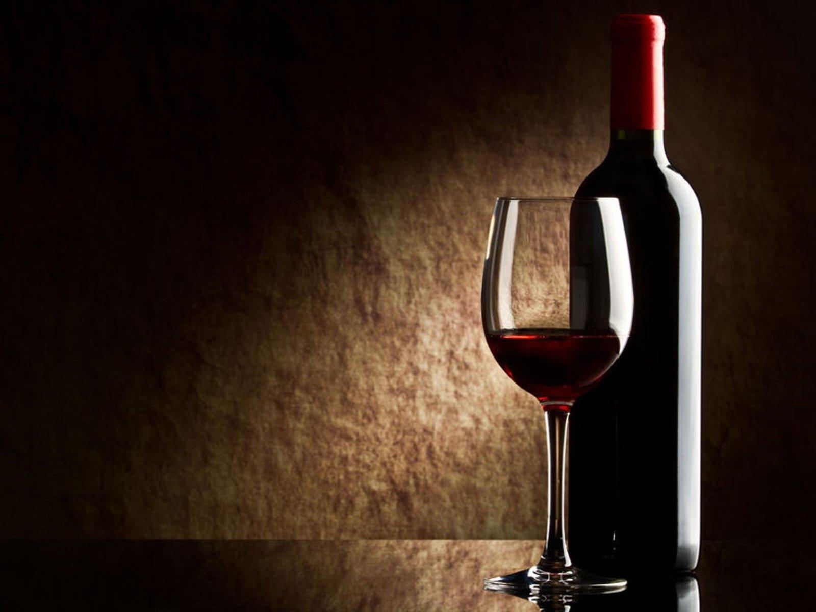 Wine Red Bottle Glass HD Desktop Wallpaper