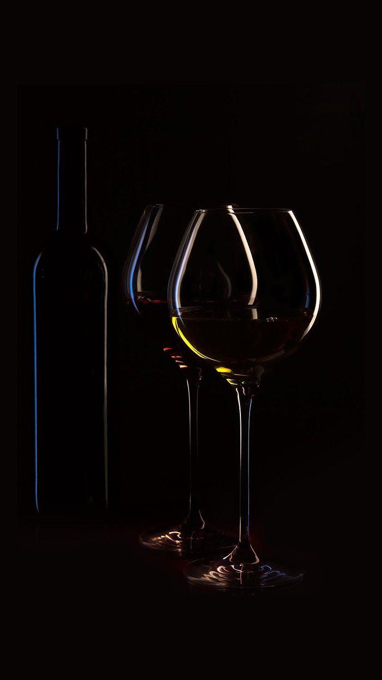 iPhone 8 wallpaper. wine bottle dark black