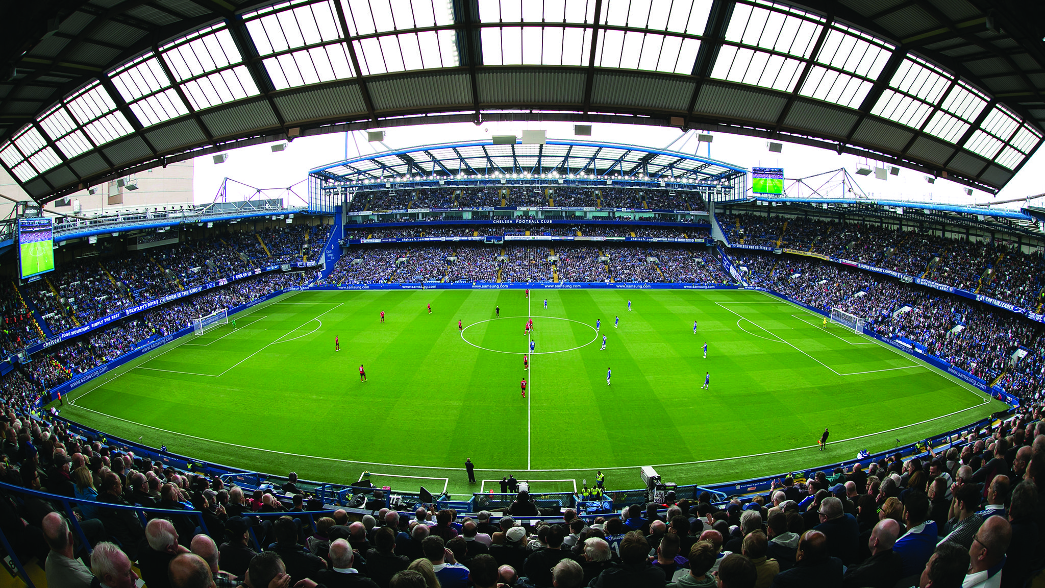Fish eye Stamford Bridge Stadium Background file