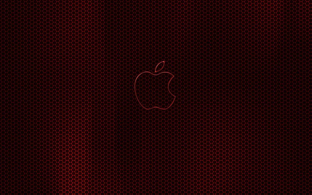 Apple Dark Red Glow in 1280x800 Resolution
