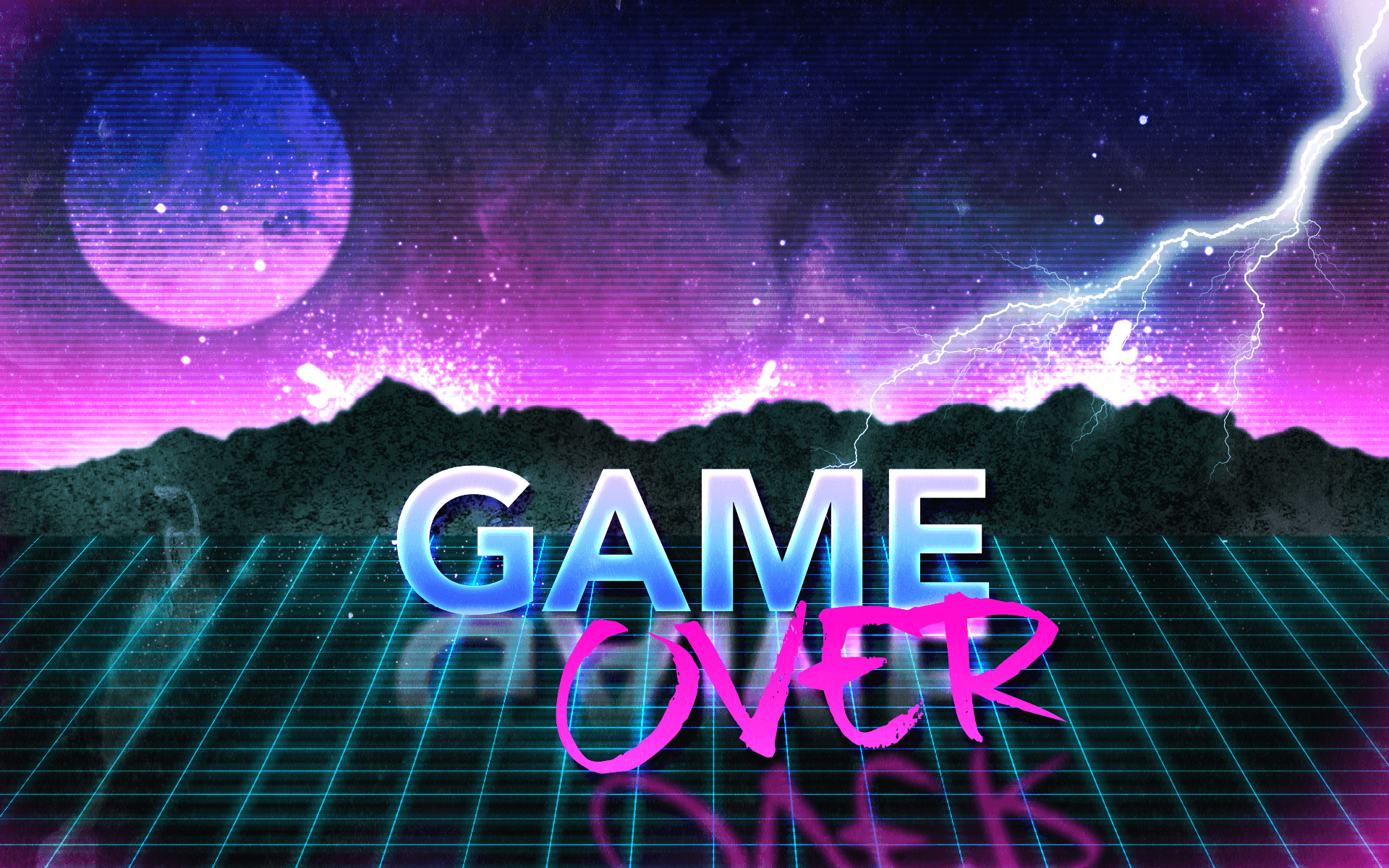 Retro Game Over Wallpaper