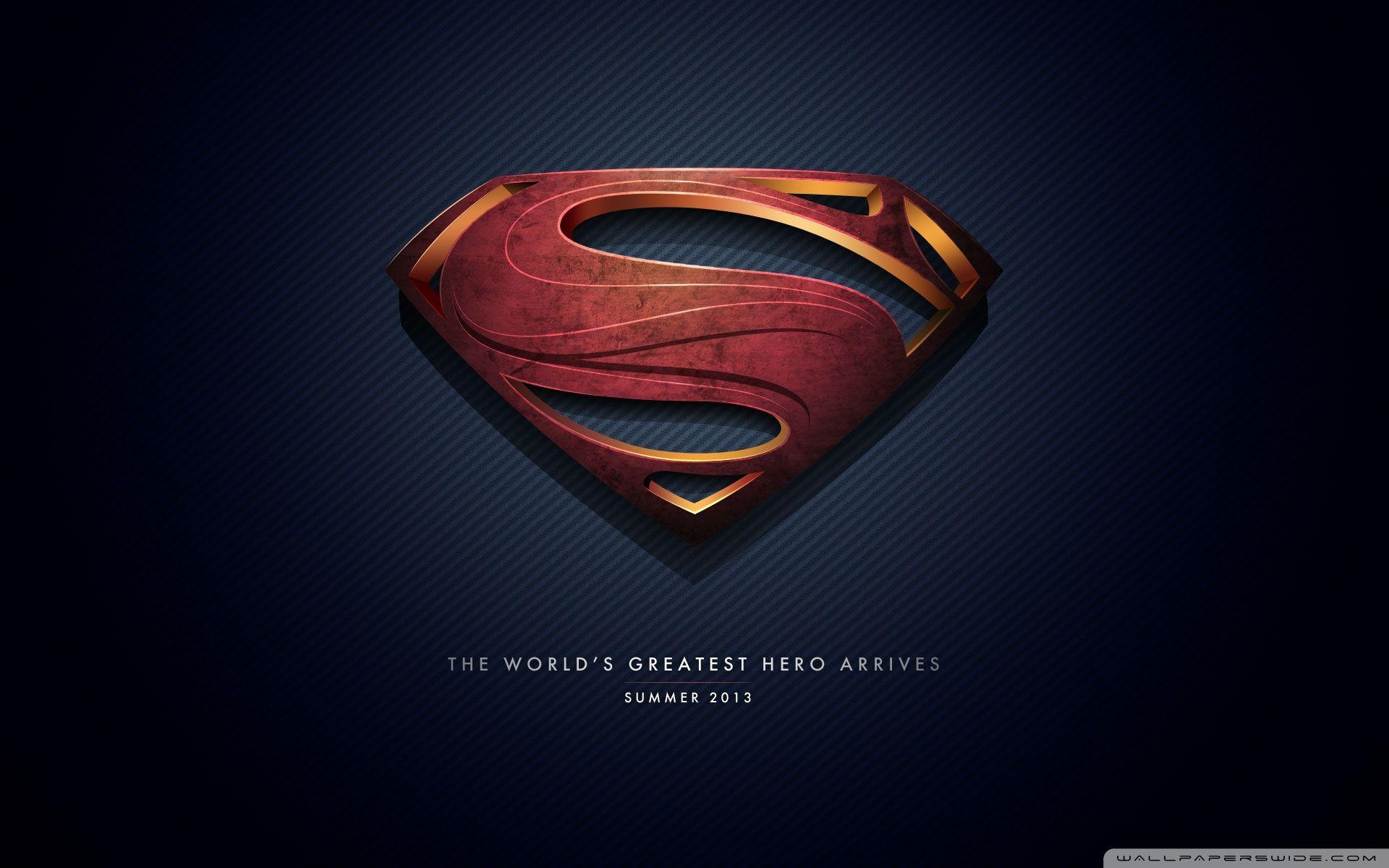 Download Superman Man Of Steel Logo Wallpaper Desktop Background Is