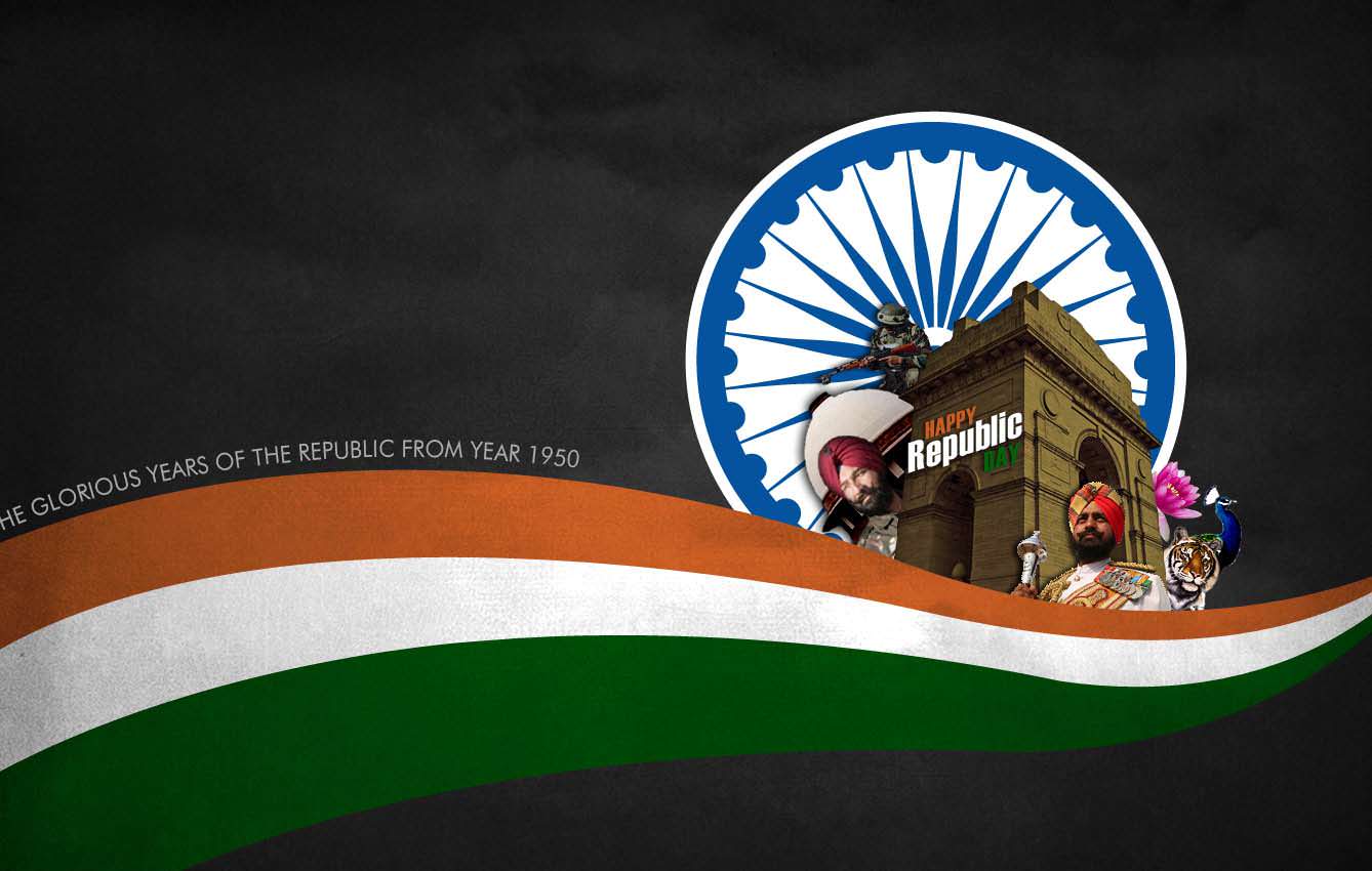 january indian flag 3D image photo pics wallpaper free download