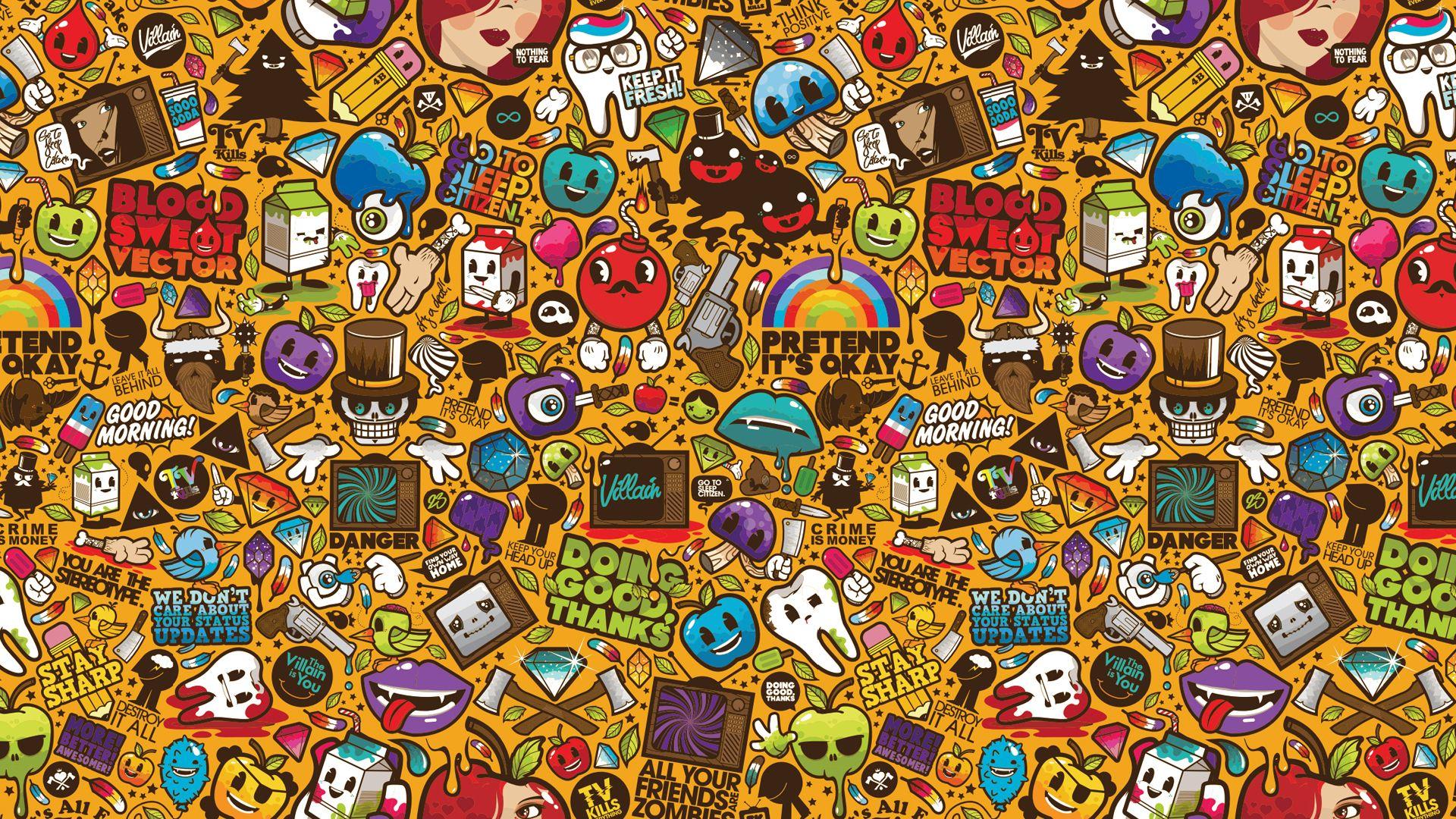 Sticker Bomb HD Wallpaper