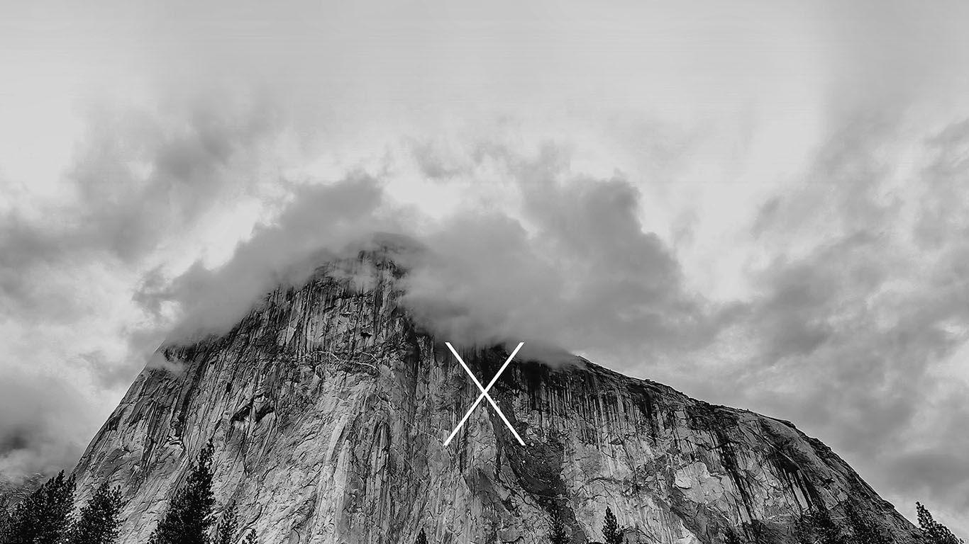 Os X Yosemite Mac Apple Black White Mountain. White Mountains