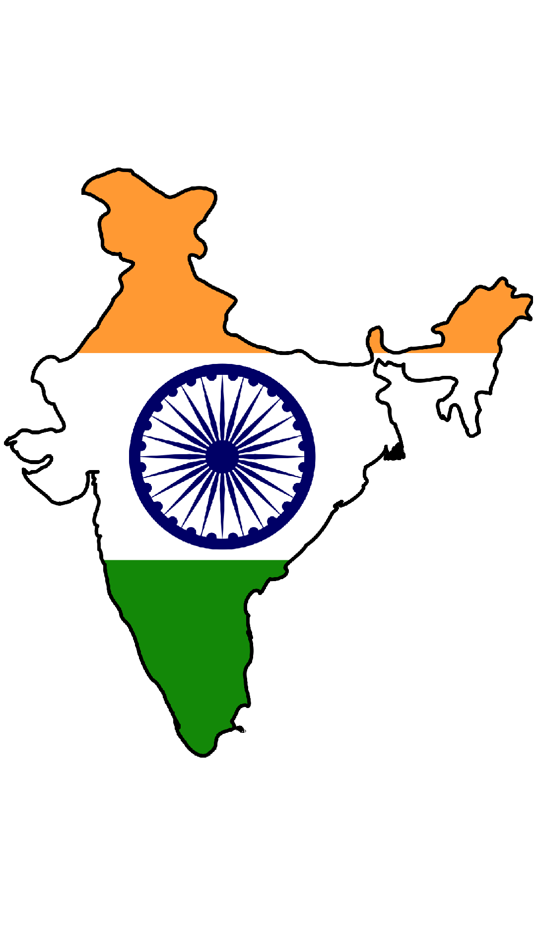 India Flag for Mobile Phone Wallpaper 04 of 17 Map and Flag