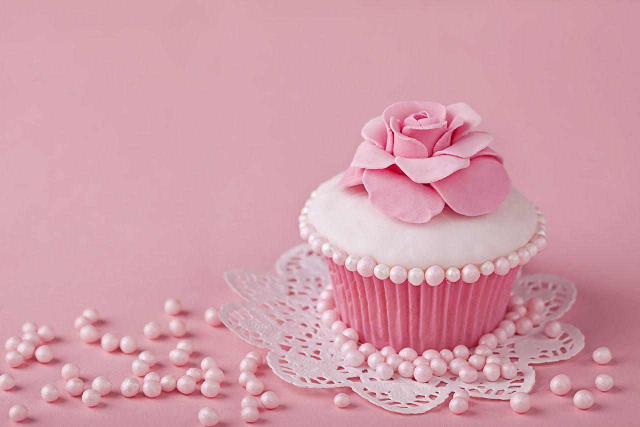Wallpaper Pearl Roses Pink color fairy cake Food Cake