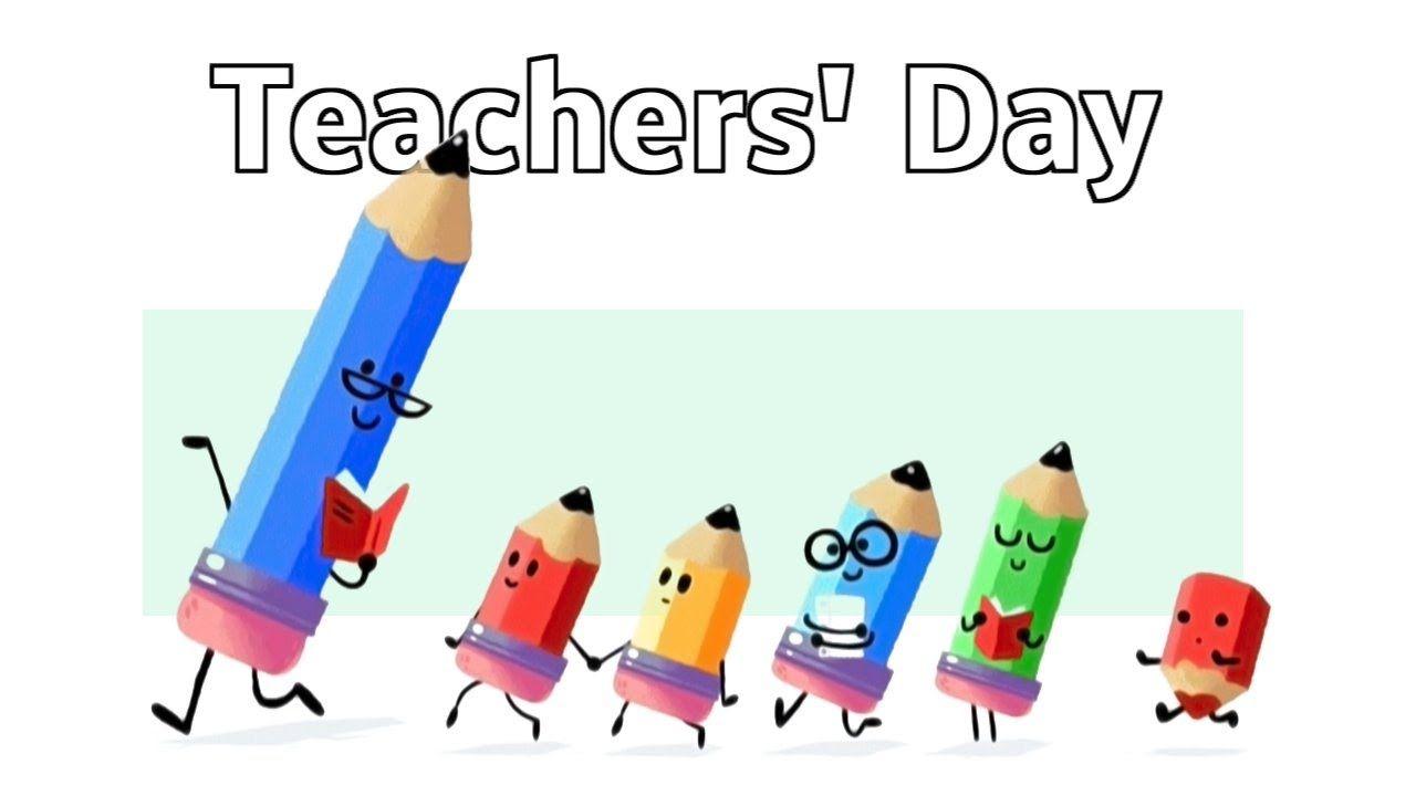 Happy Teachers Day Pencils Clipart Wallpaper