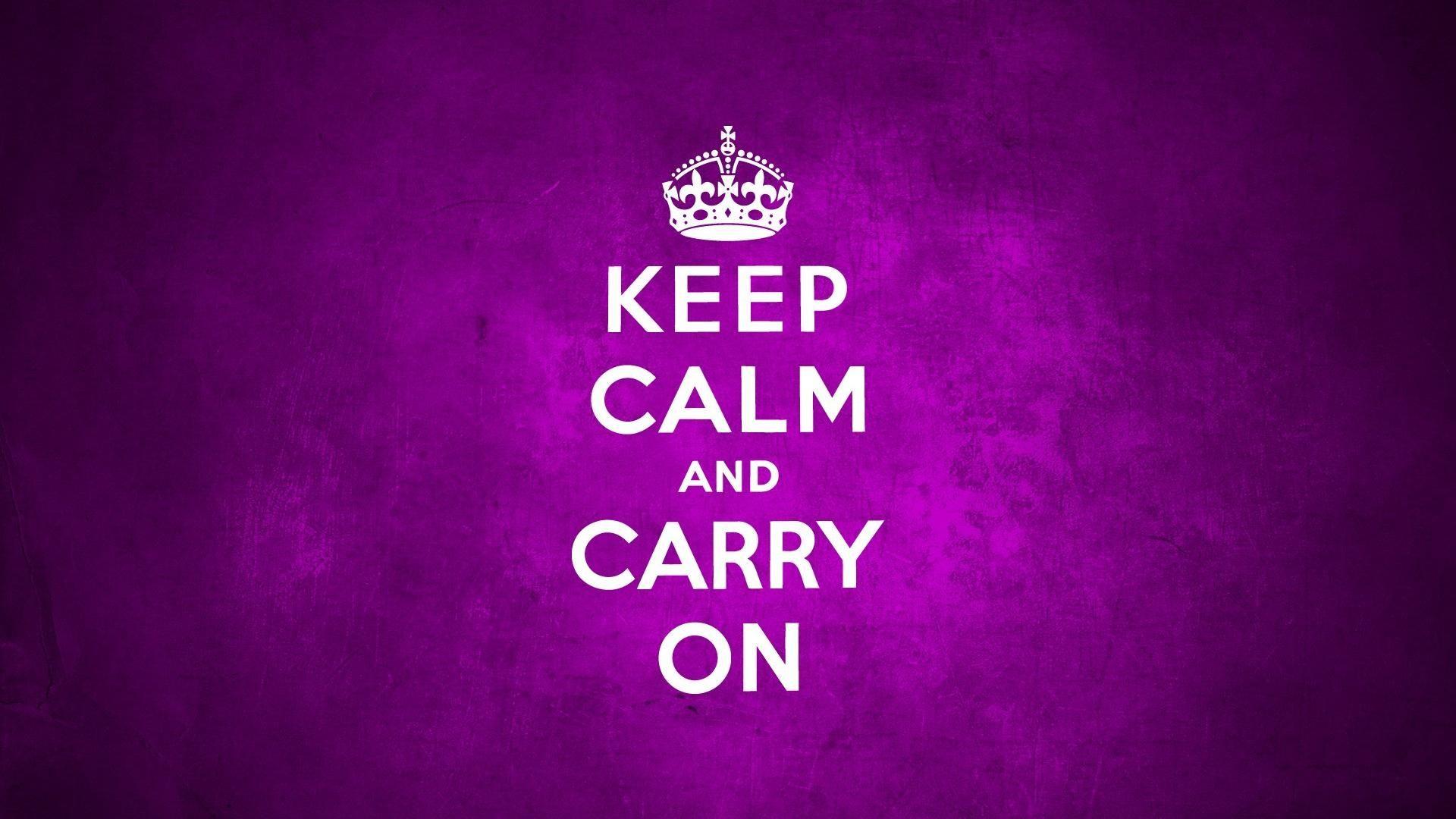 Keep calm and purple textures wallpaper