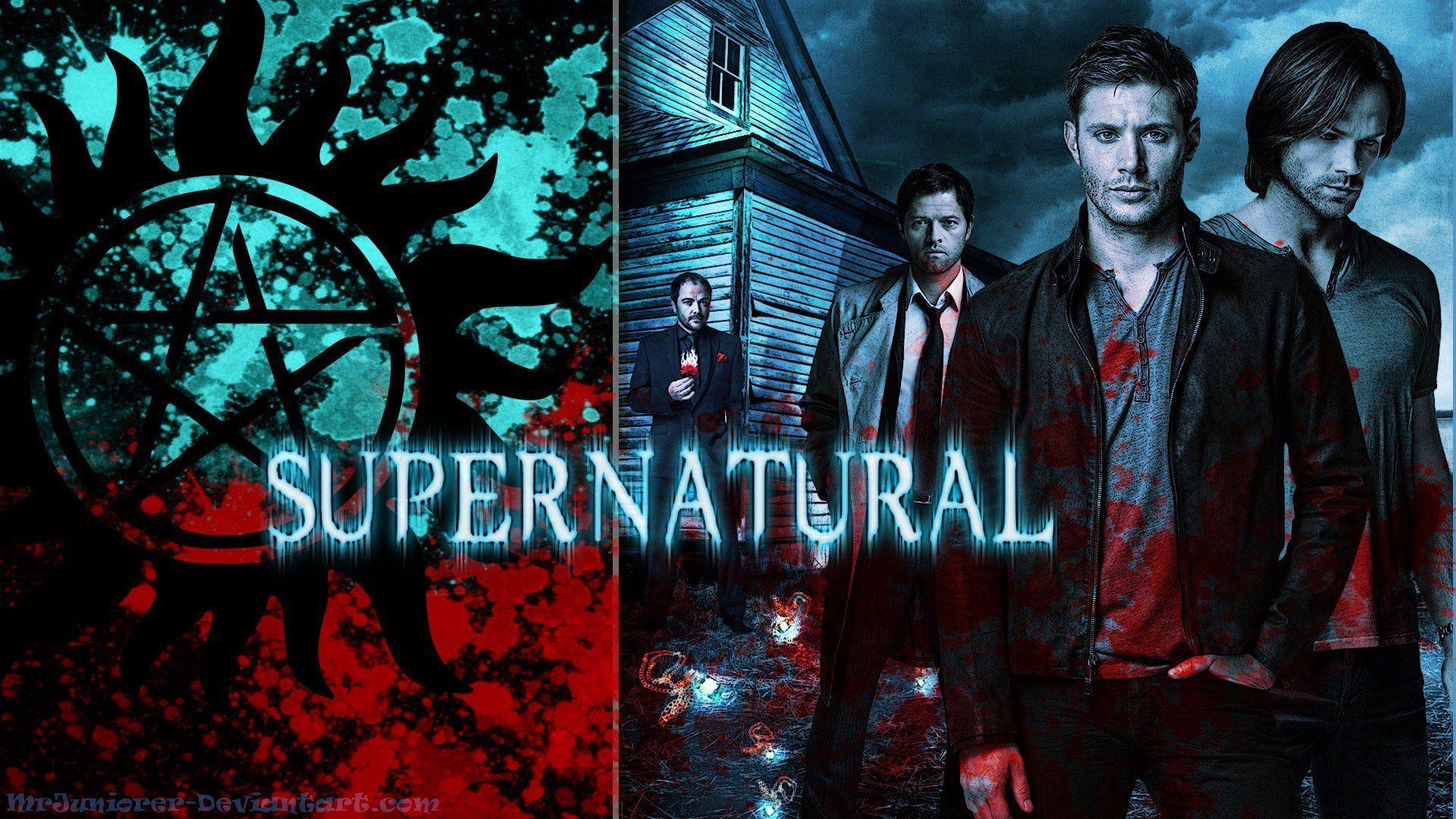 Supernatural This haunting series follows the thrilling yet terrifying journeys of Sam and Dean Win. Supernatural wallpaper, Supernatural background, Supernatural