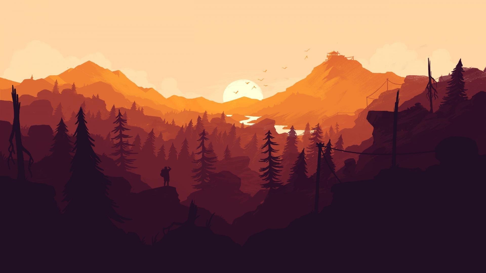 Minimalistic Mountain Wallpaper