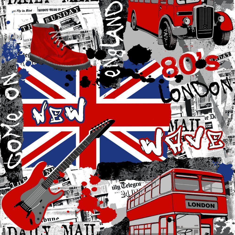 Muriva Wallpaper Come On England. For the Home. Funky