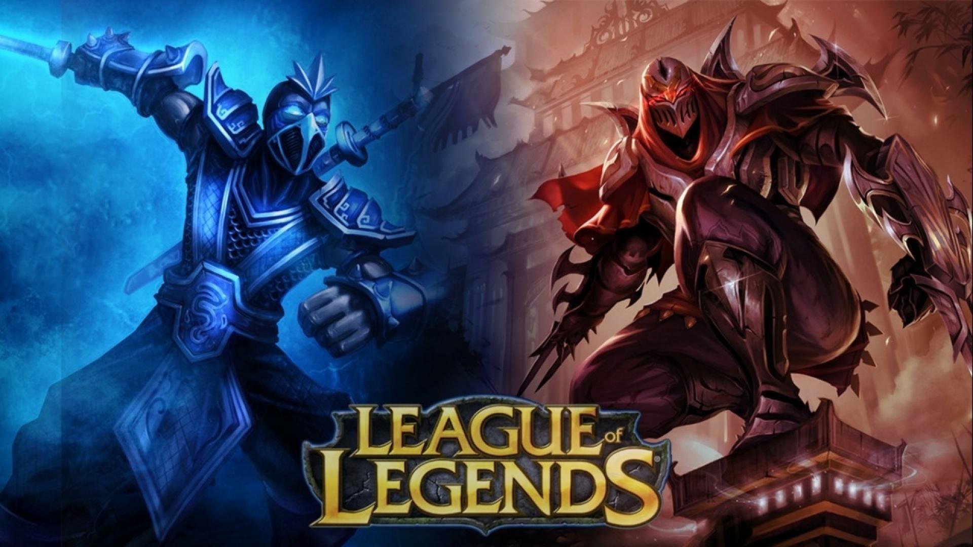 Ninjas league of legends shadows shen artwork zed wallpaper