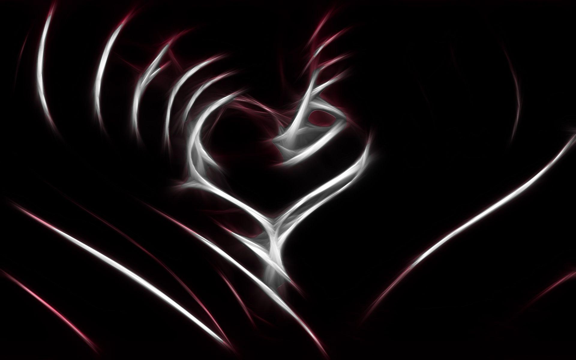 HD wallpaper: 3d, digital art, heart, dark, black heart, purple light |  Wallpaper Flare