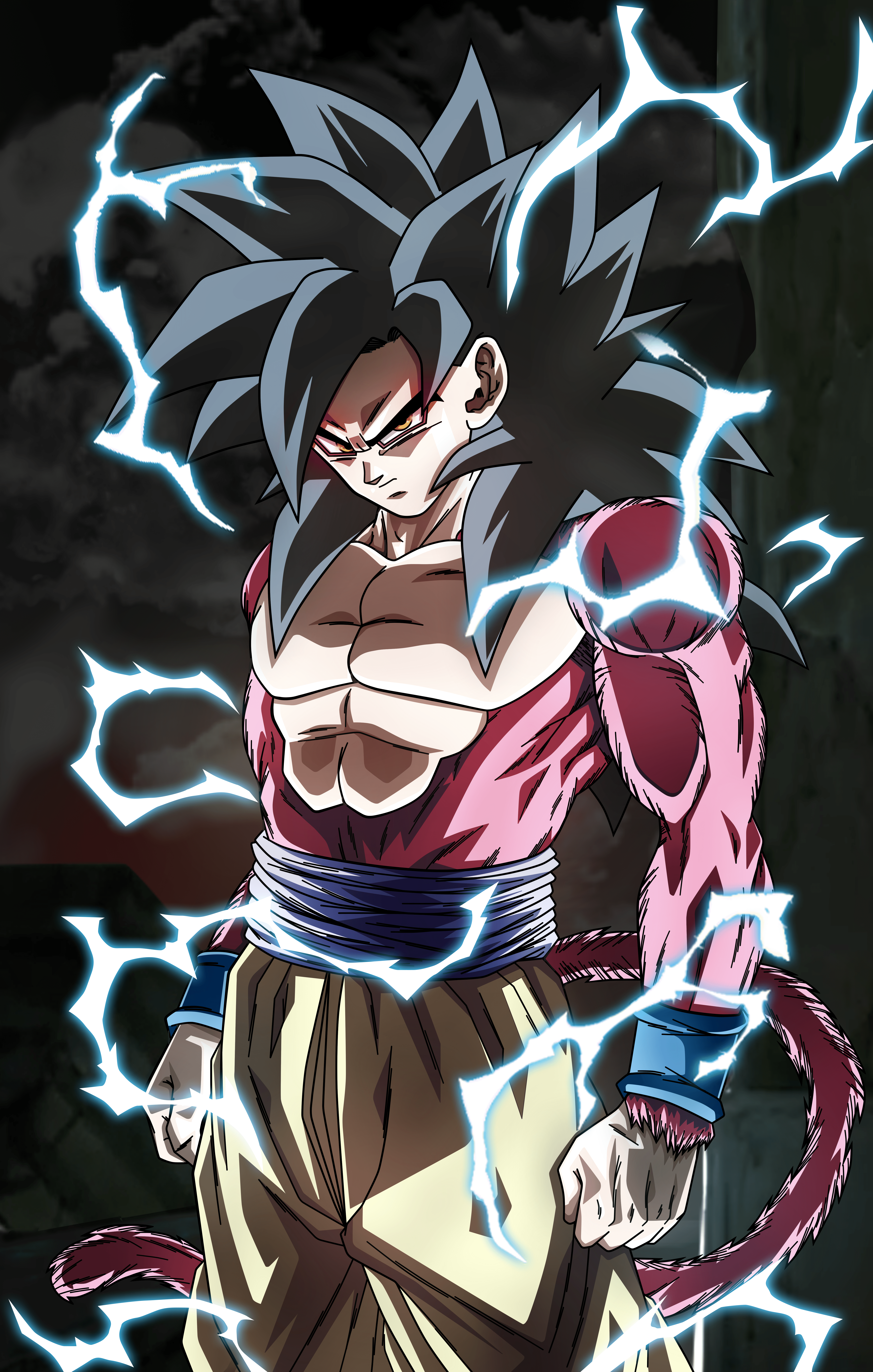 The power of an Ozaru. Goku SSJ4