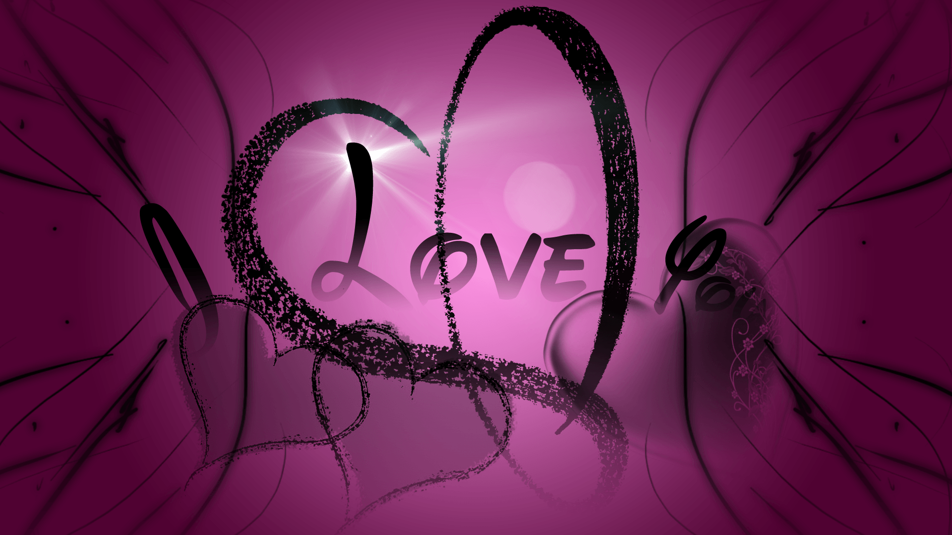 Purple Love Heart HD Wallpaper. Background Image