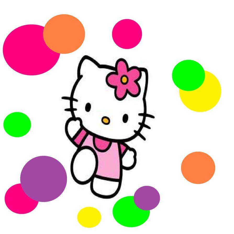 Hello Kitty Polka Dot Background Wallpaper