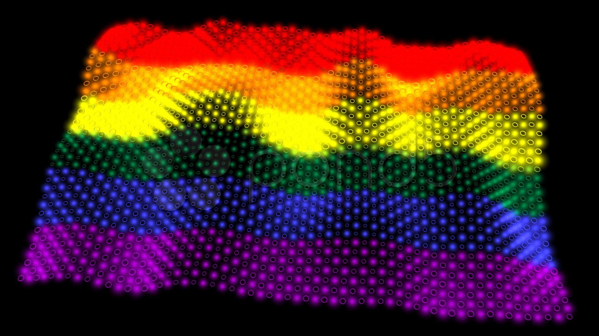 Gay Pride Rainbow Flag 05 (HD) Stock Footage